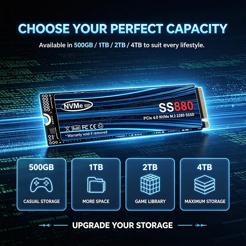 Internal Drive SS880 NVMe SSD  - đánh giá và giá M.2 Nvme 4Tb Pcie 4.0 Ssd