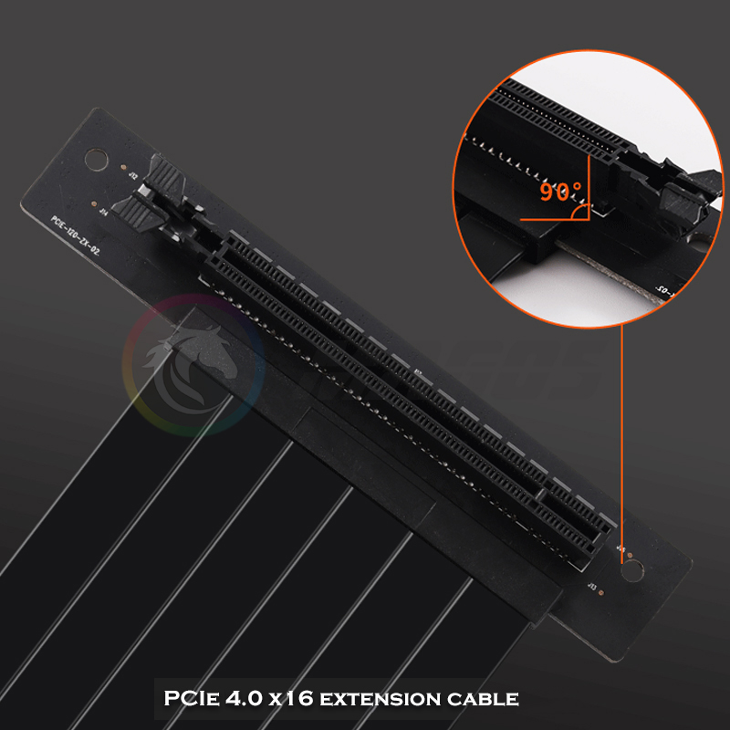 PCIE 4.0 X16 Riser Cable Video - đánh giá và giá Pcie 4.0 X16 Riser Cable 90 Degree