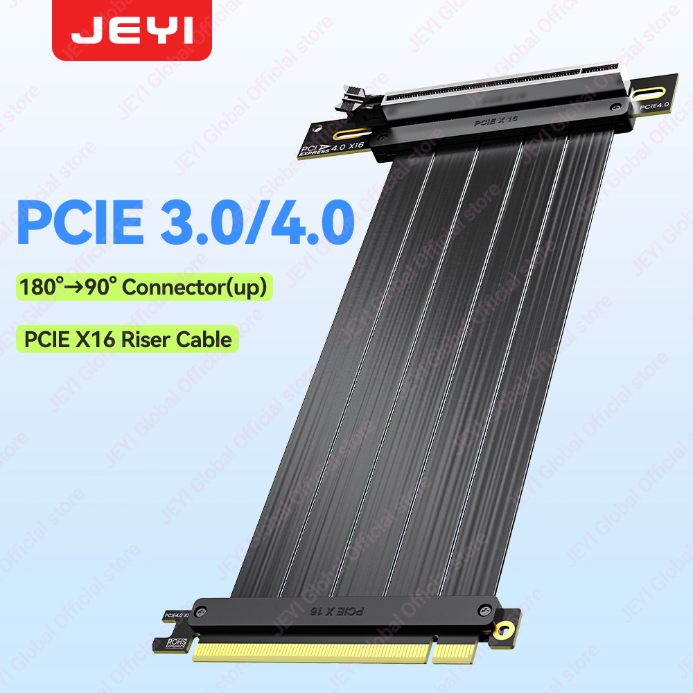 Cáp nối dài PCIe 4.0 JEYI, góc - đánh giá và giá Pcie 4.0 X16 Riser Cable 90 Degree