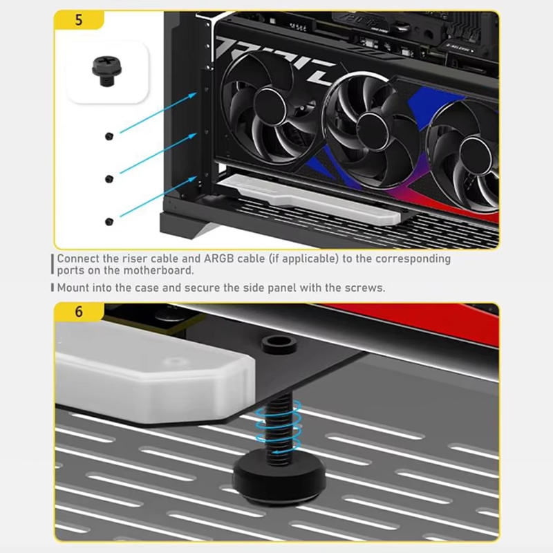 ●Vertical GPU Mounting Bracket - đánh giá và giá Pcie 4.0 X16 Riser Cable 90 Degree