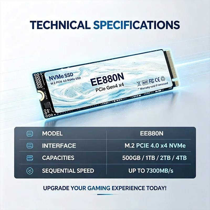 2026New EE880N High Speed 7300 - đánh giá và giá M.2 Nvme 4Tb Pcie 4.0 Ssd
