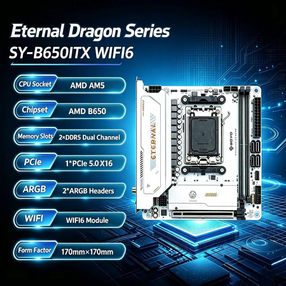 SY- B650ITX WIFI6  AMD Mini Mo - đánh giá và giá B650 Itx Motherboard Wifi